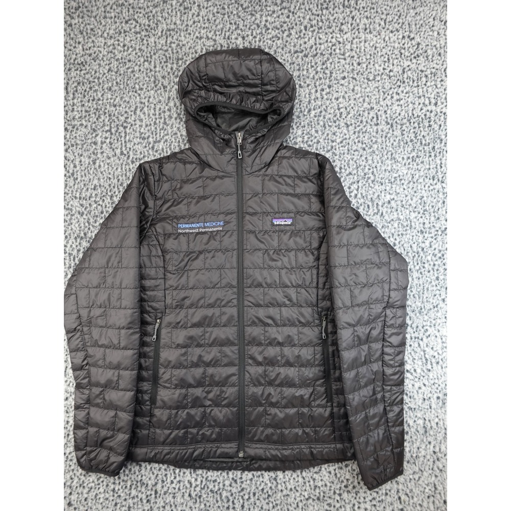 Patagonia Nano Puff Hoody Womens XL Black Quilted Insulated Jacket 84227‎